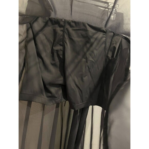 Halara Women Gray A Line Maxi Skirt XS Drawstring Mesh Elastic Waist Pull-On NWT - Picture 8 of 9